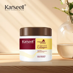 Karseell Collagen Hair Treatment Deep Repair Conditioning Argan Oil Collagen Hair Mask Essence for Dry Damaged Hair All Hair Types 16.90 oz 500ml