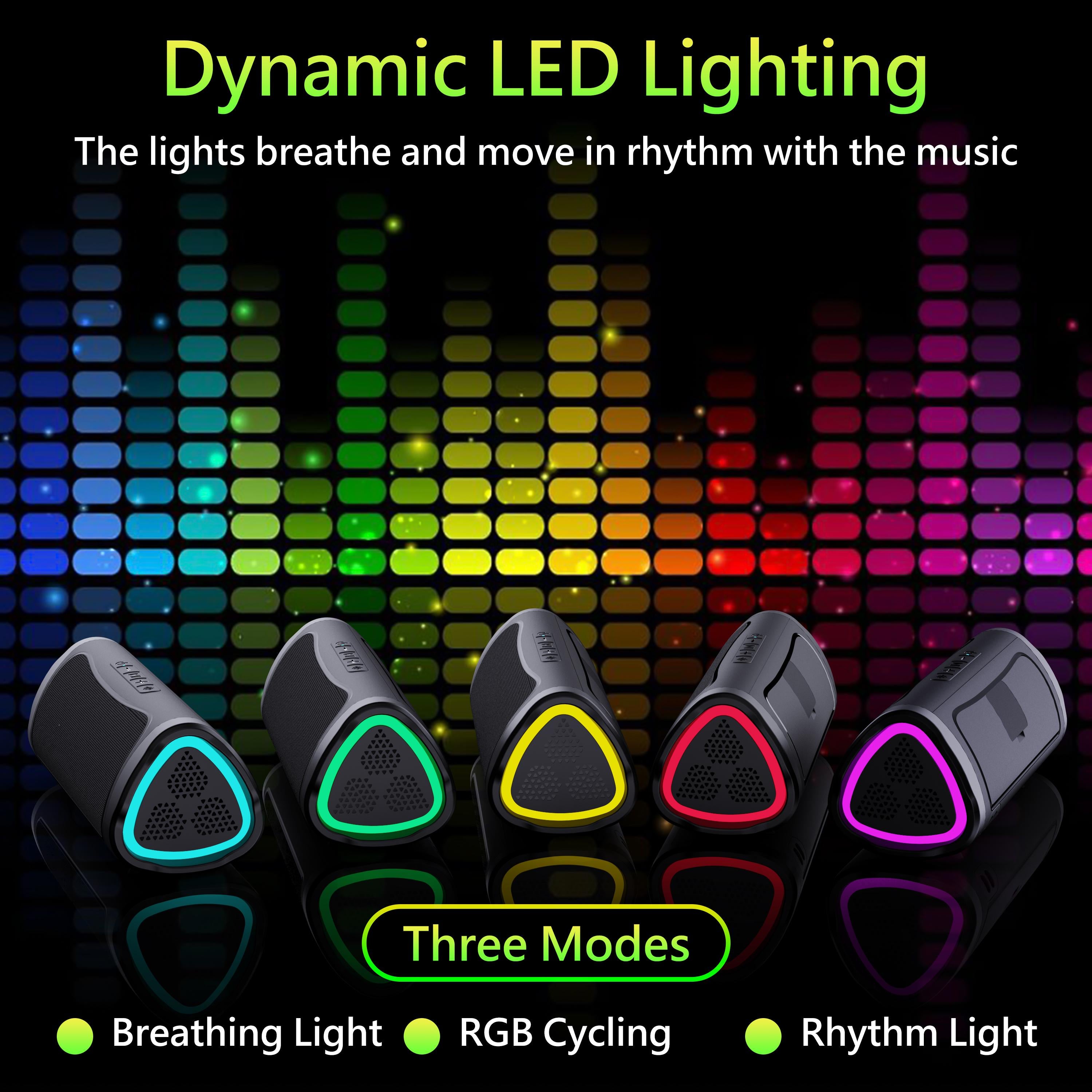 Portable Bluetooth Wireless Stereo Speaker with HD Audio, BT5.3, TWS Pairing, Button Controls, Cable, LED Light, Rechargeable Batteries, Suitable for Home Parties, Outdoor Use, Ideal Electronic Gadget Birthday Gift for Devices