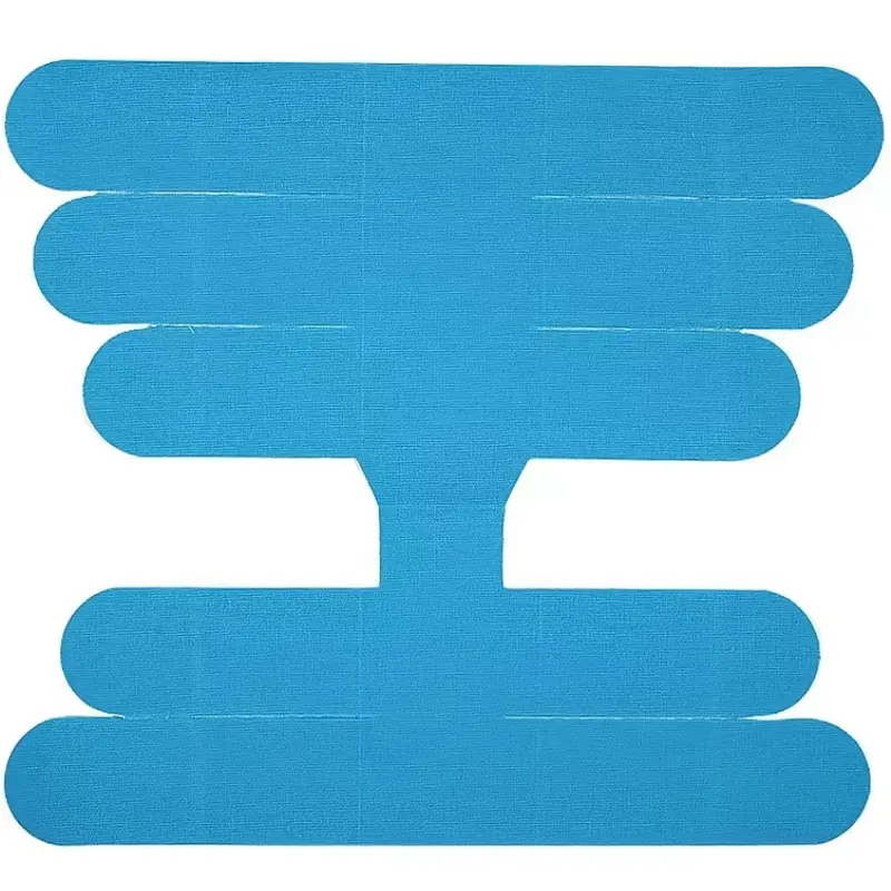Lot de 10 bandes de kinésiologie de sport prédécoupées en coton respirant - Bande musculaire athlétique élastique, taille unique, pour jeunes, stabilisation de la cheville, basket-ball, soutien des cuisses et des mollets
