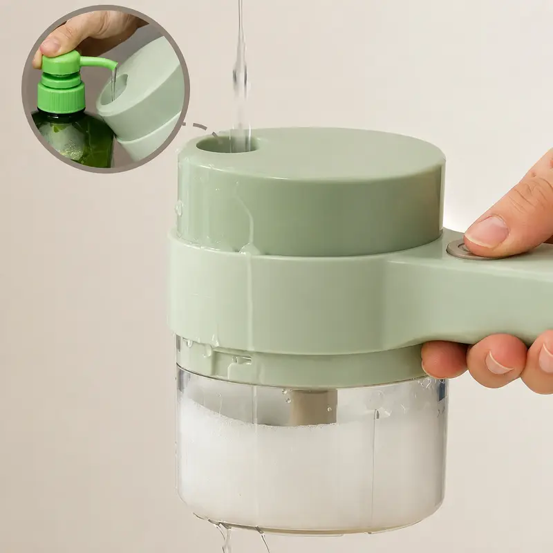 4-In-1 Handheld Electric Food Chopper, Mini Portable Food Processor for Vegetable Garlic Salad Compact Kitchen Gadget