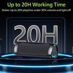 Portable Bluetooth Wireless Stereo Speaker with HD Audio, BT5.3, TWS Pairing, Button Controls, Cable, LED Light, Rechargeable Batteries, Suitable for Home Parties, Outdoor Use, Ideal Electronic Gadget Birthday Gift for Devices