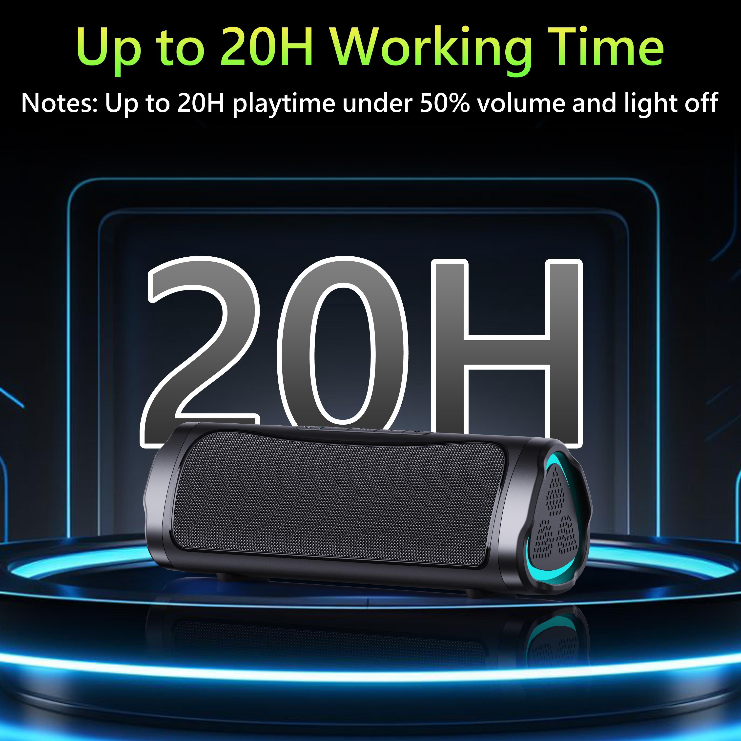 Portable Bluetooth Wireless Stereo Speaker with HD Audio, BT5.3, TWS Pairing, Button Controls, Cable, LED Light, Rechargeable Batteries, Suitable for Home Parties, Outdoor Use, Ideal Electronic Gadget Birthday Gift for Devices
