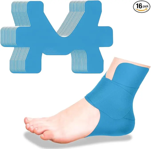 10 Pcs Precut Kinesiology Tape for Ankle Cotton Breathable Elastic Athletic Tape Pain Relief Minimize Ankle Sprain Provides Support and Stability for Ligament and Muscle Marathon Use(Beige), Sports Protection, Orthopedic Support Protective Gear sohochic,,