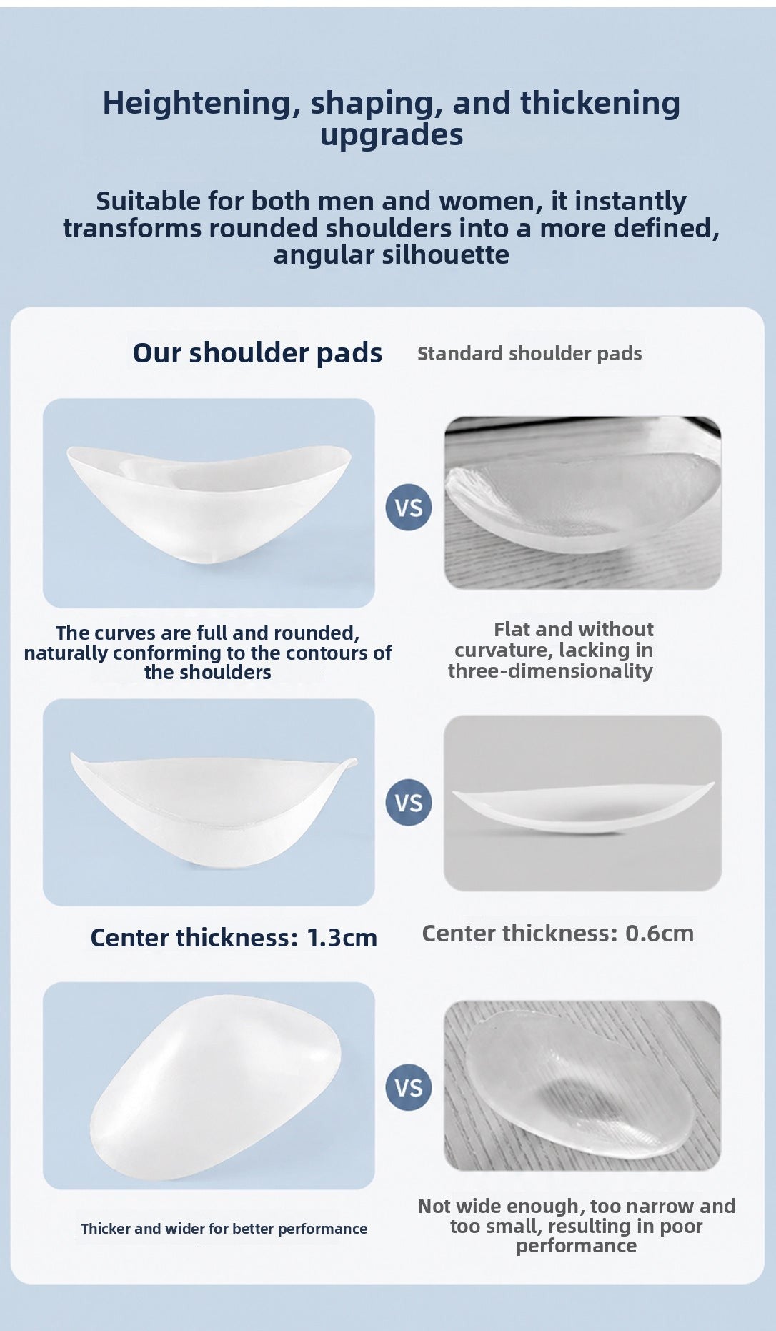 Shoulder pads Cross-border best-selling silicone shoulder pads, right-angle shoulder pads, invisible shoulder pads, extra-large and extra-thick shoulder pads