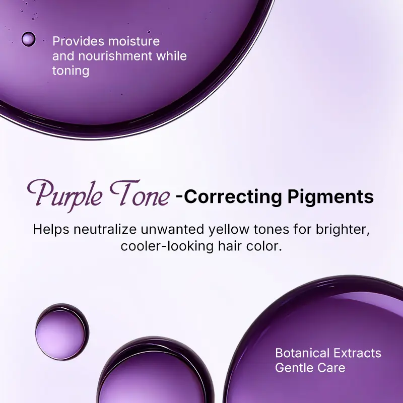 Karseell Maca Energy Purple Jar Hair Mask effectively neutralizes the brassy and yellow tones in blonde, silver, and gray highlights. Available in 100ml and 500ml sizes.
