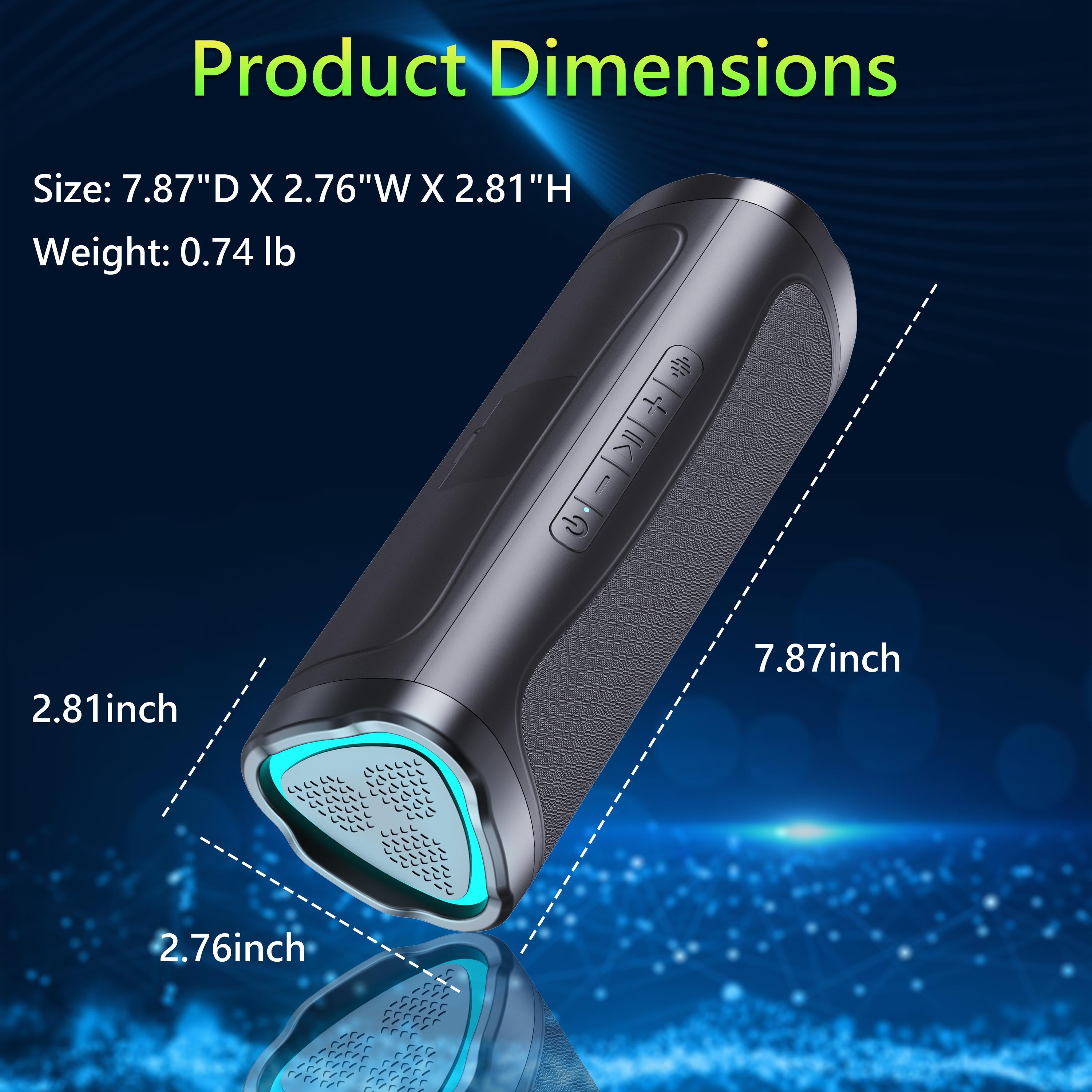 Portable Bluetooth Wireless Stereo Speaker with HD Audio, BT5.3, TWS Pairing, Button Controls, Cable, LED Light, Rechargeable Batteries, Suitable for Home Parties, Outdoor Use, Ideal Electronic Gadget Birthday Gift for Devices