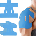 Sohochic 10 Pcs Pre-Cut Elastic Wrap Sports Muscle Tape - 100% Latex-Free Cotton, Waterproof, Breathable, Hypoallergenic, Unisex, Youth-Friendly, Skin Seamless, No Manual Trimming Required, Transparent Invisible Hold for Shoulder Support, Swimming