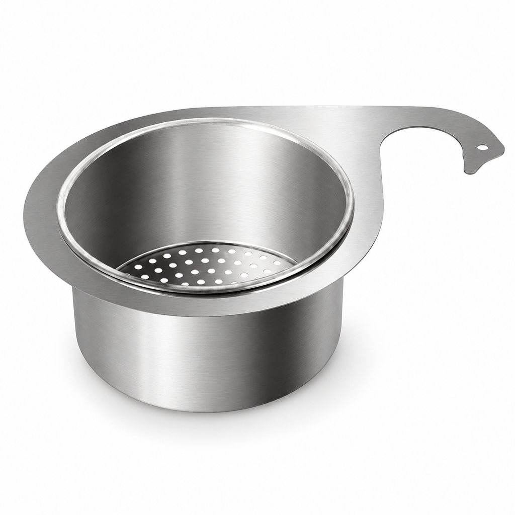 1 Count Stainless Steel Hanging Sink Drain Strainer Basket, Fast Drainage Rustproof Food Residue Filter for Kitchen Sink Organization
