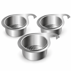 1 Count Stainless Steel Hanging Sink Drain Strainer Basket, Fast Drainage Rustproof Food Residue Filter for Kitchen Sink Organization