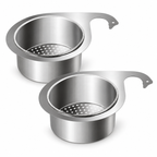 1 Count Stainless Steel Hanging Sink Drain Strainer Basket, Fast Drainage Rustproof Food Residue Filter for Kitchen Sink Organization
