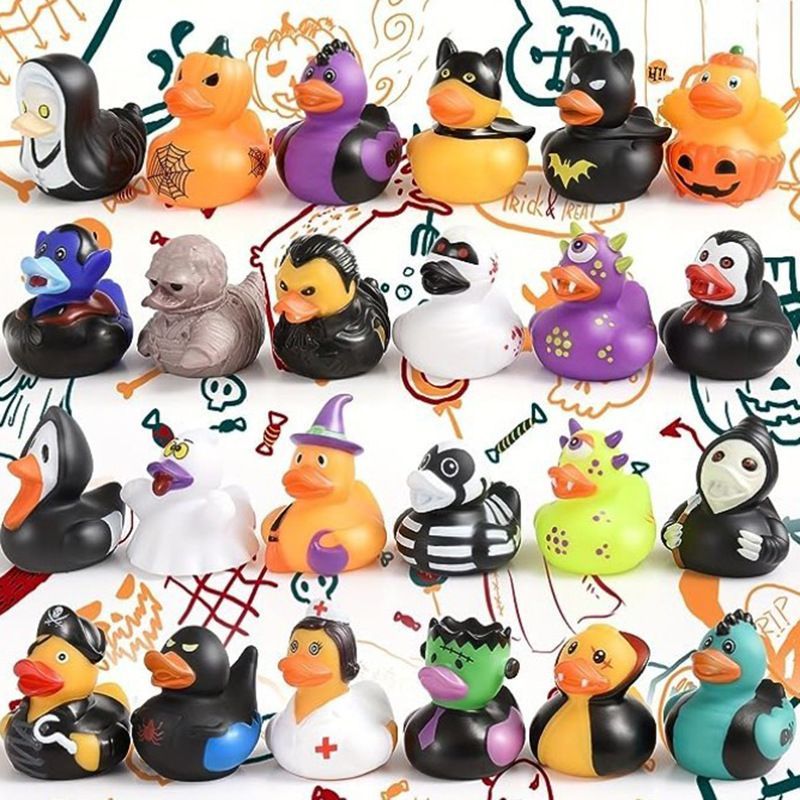 6cm Spooky Rubber Duck Bath Toy