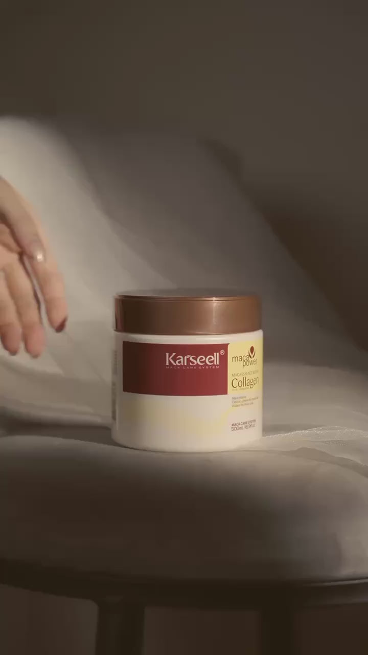Karseell Collagen Hair Treatment Deep Repair Conditioning Argan Oil Collagen Hair Mask Essence for Dry Damaged Hair All Hair Types 16.90 oz 500ml